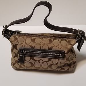 Coach Brown Signature Baguette Purse